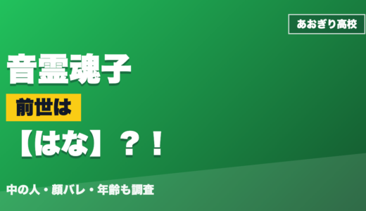 音霊魂子の前世（中の人）ははな？！顔バレ・年齢・理由も調査