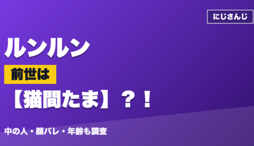 ルンルンの前世（中の人）は猫間たま？！顔バレ・年齢・理由も調査