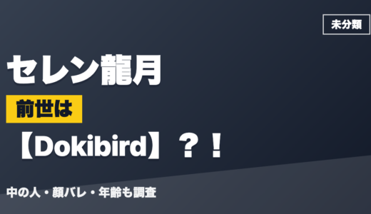 セレン龍月の前世（中の人）はDokibird？！顔バレ・年齢・理由も調査
